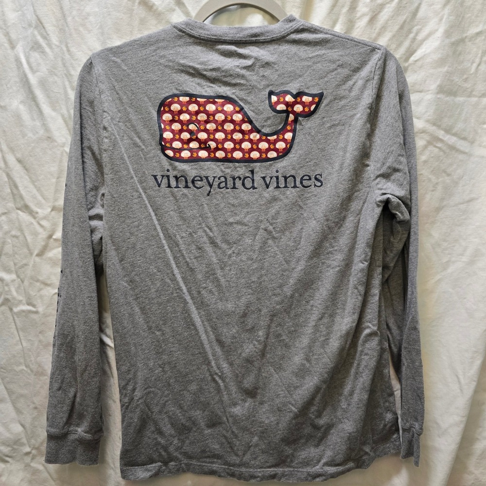 Vineyard Vines Kids XL Gray Basketball Whale Long Sleeve T Shirt Top‎ - Picture 7 of 10